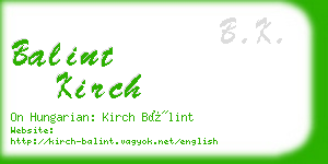 balint kirch business card